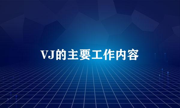 VJ的主要工作内容