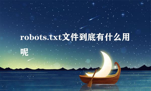 robots.txt文件到底有什么用呢