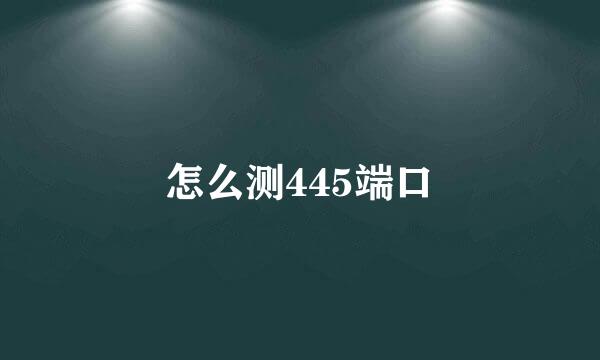 怎么测445端口