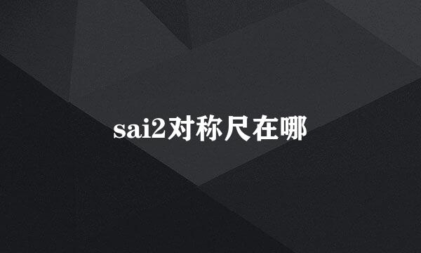 sai2对称尺在哪