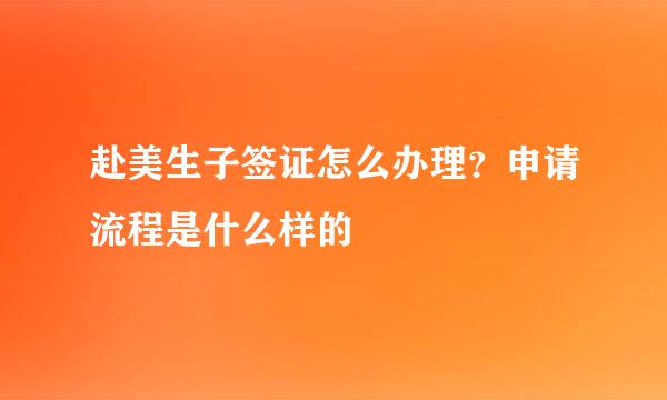 赴美生子签证怎么办理？申请流程是什么样的