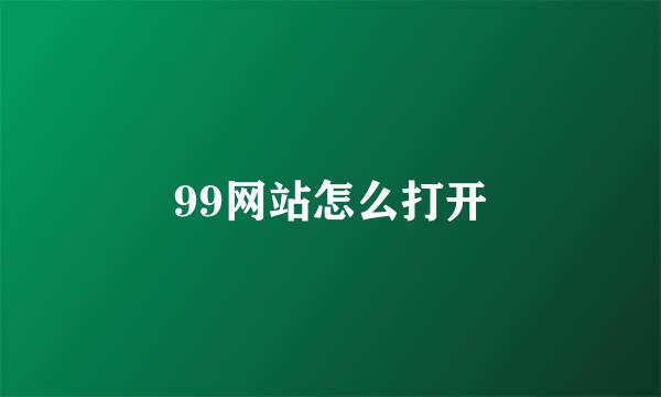 99网站怎么打开