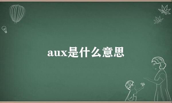 aux是什么意思