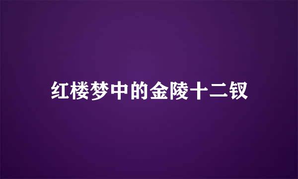 红楼梦中的金陵十二钗