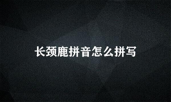 长颈鹿拼音怎么拼写