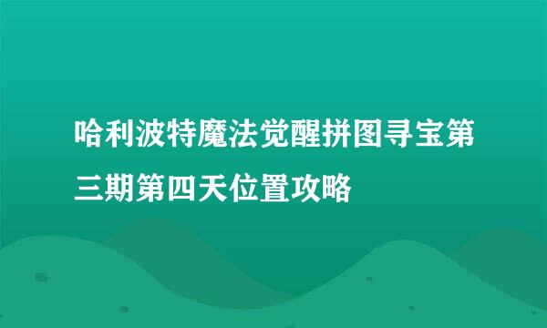 哈利波特魔法觉醒拼图寻宝第三期第四天位置攻略