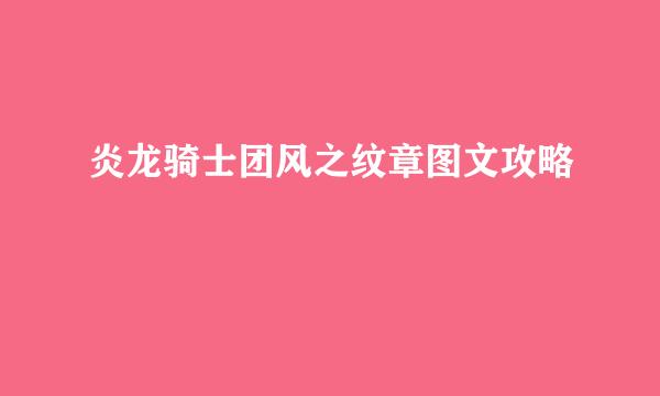 炎龙骑士团风之纹章图文攻略