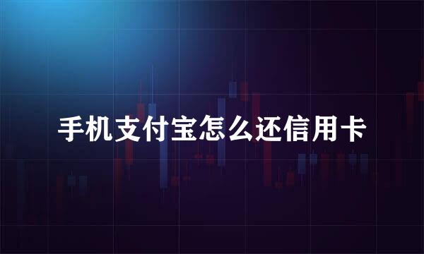 手机支付宝怎么还信用卡