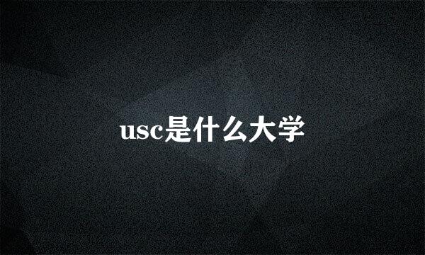 usc是什么大学