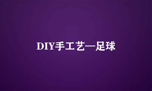 DIY手工艺—足球