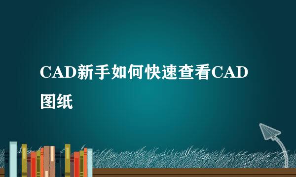 CAD新手如何快速查看CAD图纸