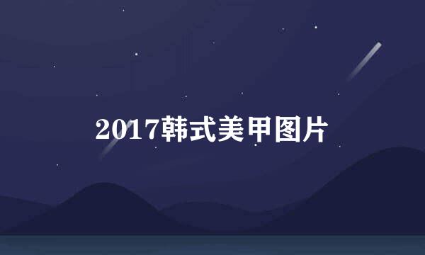 2017韩式美甲图片