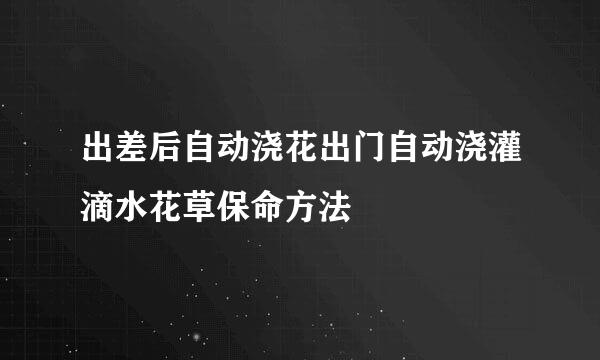 出差后自动浇花出门自动浇灌滴水花草保命方法