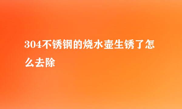 304不锈钢的烧水壶生锈了怎么去除