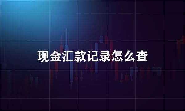 现金汇款记录怎么查