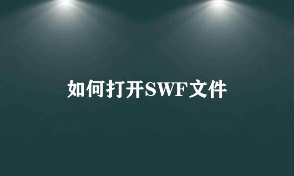 如何打开SWF文件