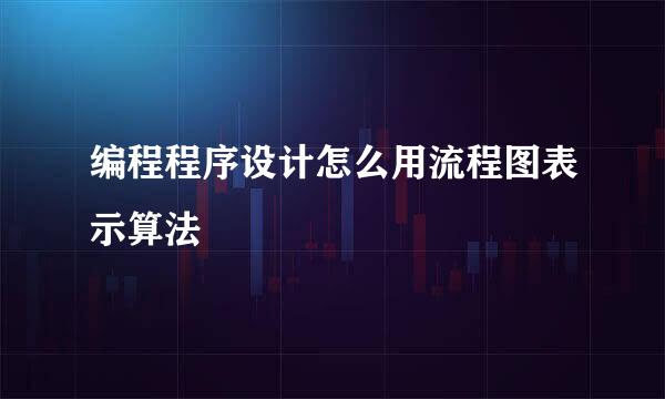 编程程序设计怎么用流程图表示算法