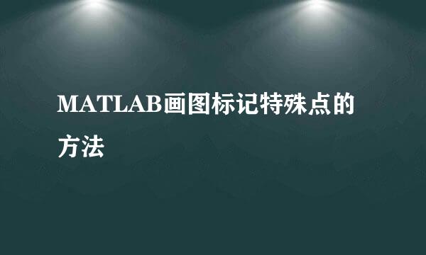 MATLAB画图标记特殊点的方法