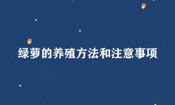 绿萝的养殖方法和注意事项