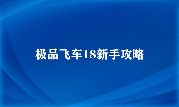 极品飞车18新手攻略