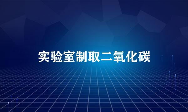 实验室制取二氧化碳