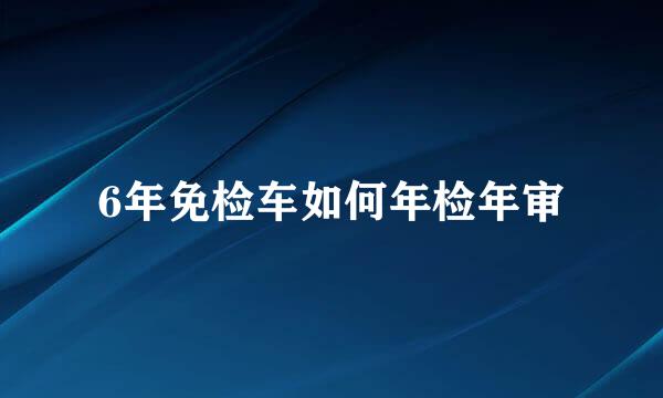 6年免检车如何年检年审