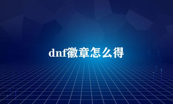 dnf徽章怎么得