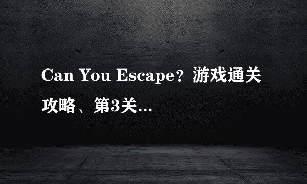 Can You Escape？游戏通关攻略、第3关图文攻略