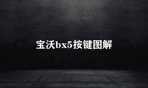 宝沃bx5按键图解