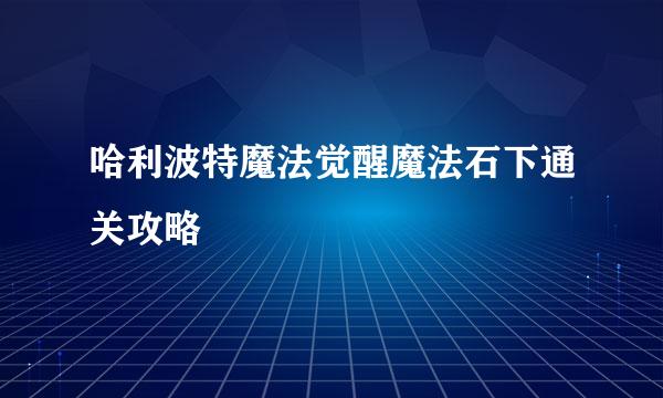 哈利波特魔法觉醒魔法石下通关攻略