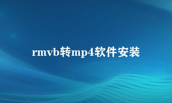 rmvb转mp4软件安装