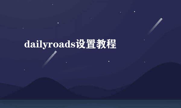 dailyroads设置教程