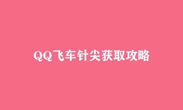 QQ飞车针尖获取攻略