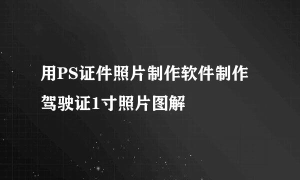 用PS证件照片制作软件制作驾驶证1寸照片图解