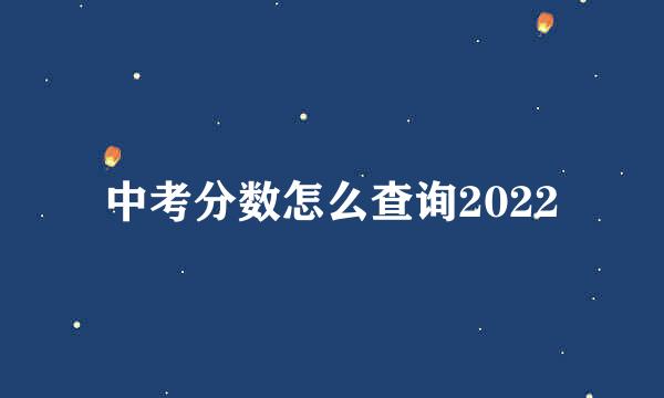 中考分数怎么查询2022