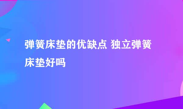 弹簧床垫的优缺点 独立弹簧床垫好吗