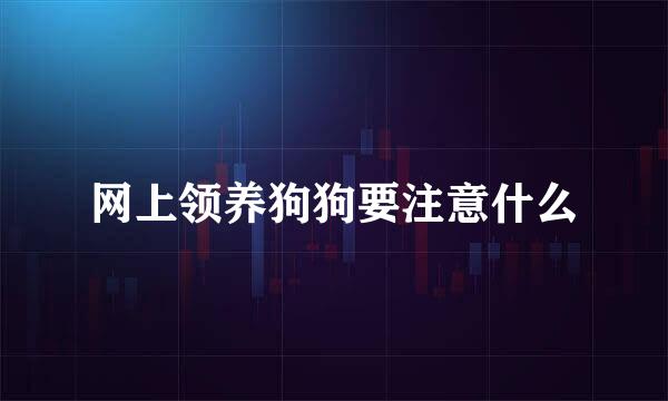 网上领养狗狗要注意什么