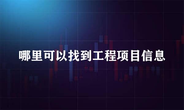 哪里可以找到工程项目信息