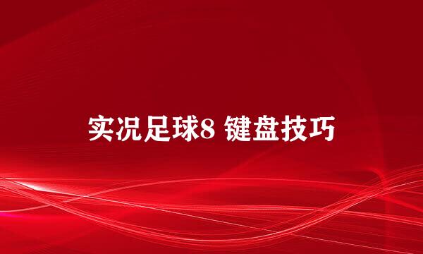 实况足球8 键盘技巧