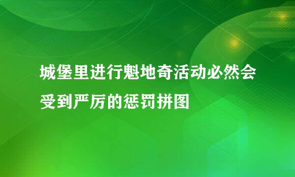 城堡里进行魁地奇活动必然会受到严厉的惩罚拼图