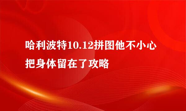 哈利波特10.12拼图他不小心把身体留在了攻略