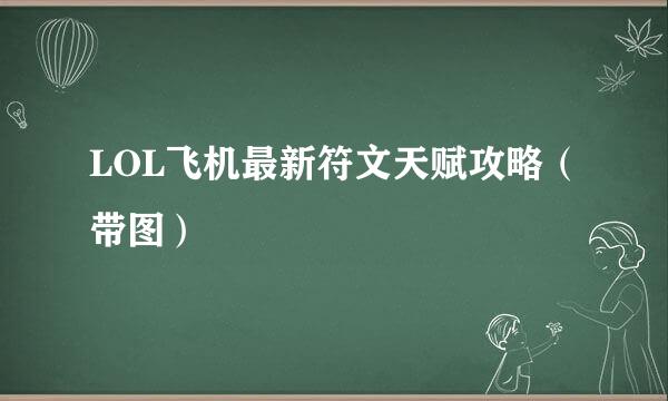 LOL飞机最新符文天赋攻略（带图）