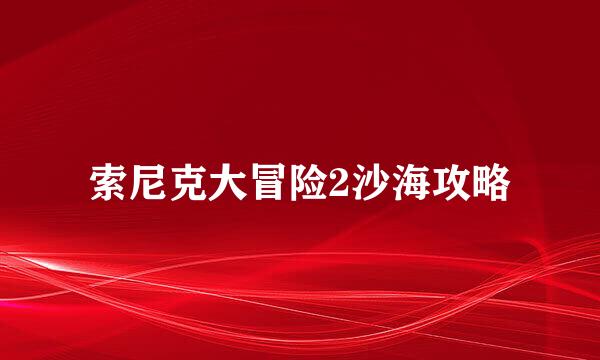 索尼克大冒险2沙海攻略