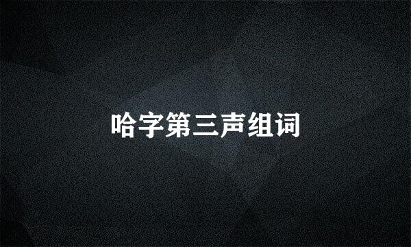 哈字第三声组词