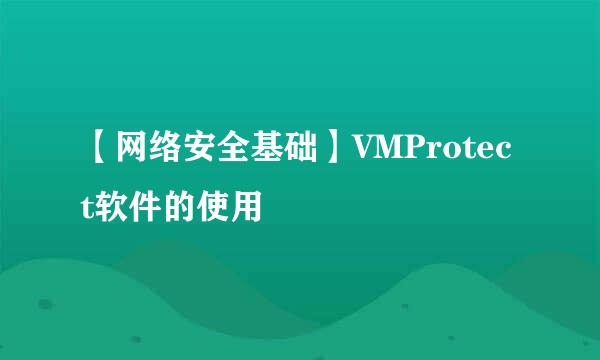 【网络安全基础】VMProtect软件的使用