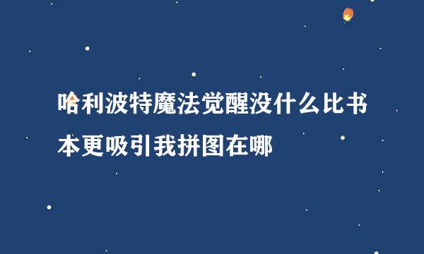 哈利波特魔法觉醒没什么比书本更吸引我拼图在哪