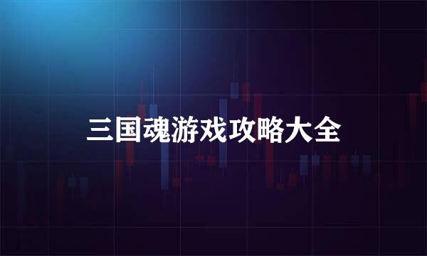 三国魂游戏攻略大全