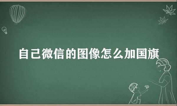 自己微信的图像怎么加国旗