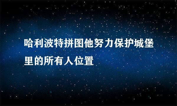 哈利波特拼图他努力保护城堡里的所有人位置