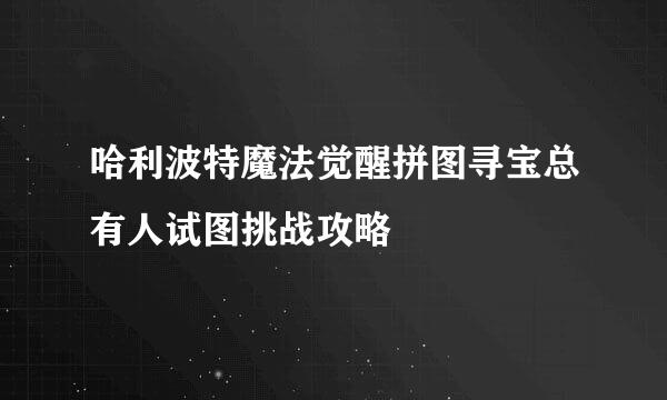 哈利波特魔法觉醒拼图寻宝总有人试图挑战攻略